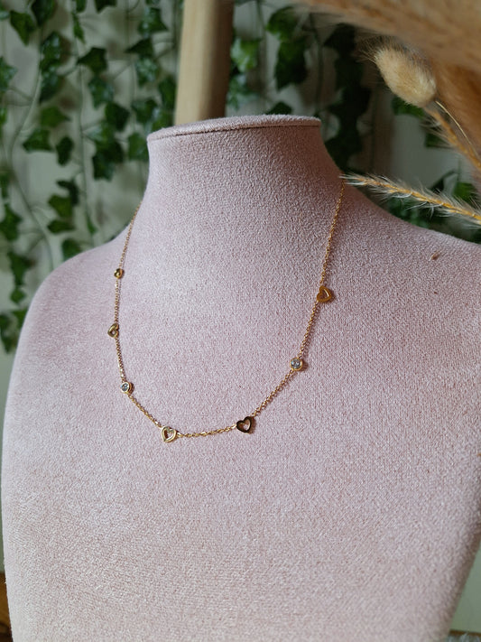 Collier de diamants coeur | Or